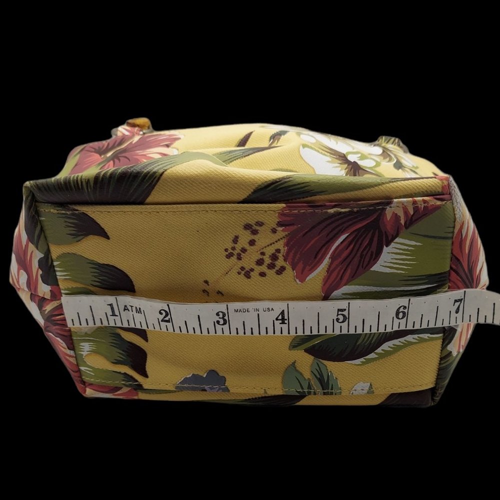 Sunny Hawaii Yellow Floral Bamboo Handled Purse - Picture 6 of 8